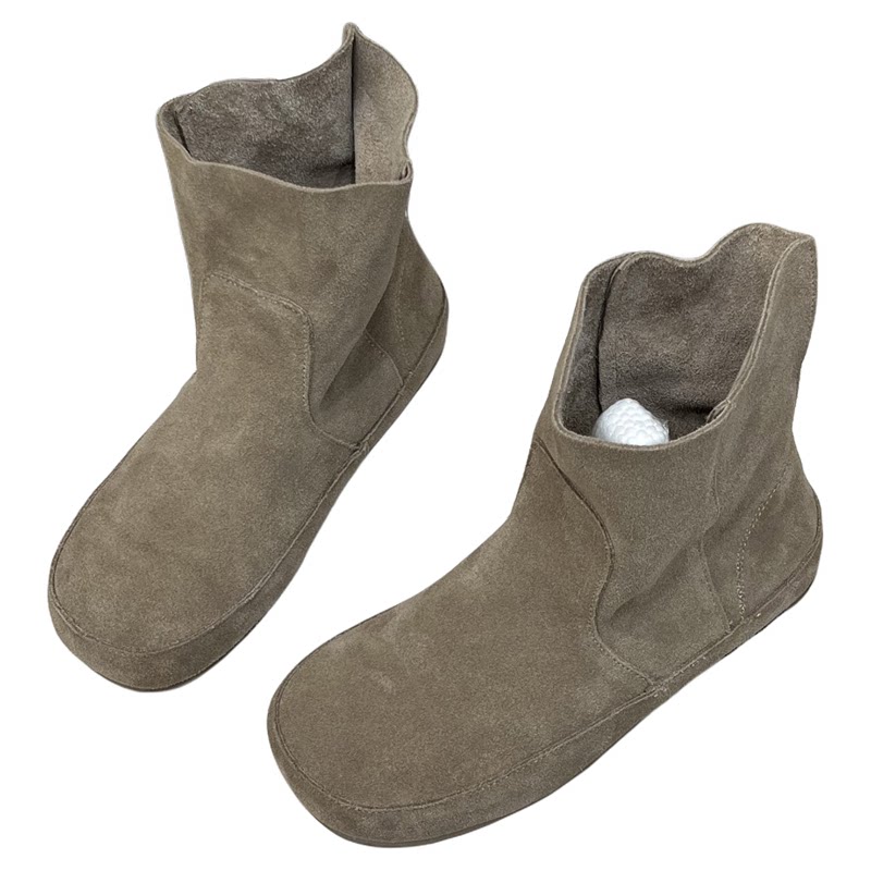 秋季新款反毛真皮女短靴子马丁靴