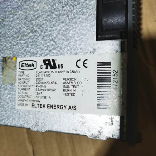 议价Eltek Flatpack 1500 ，挪威产 易达 电源维修