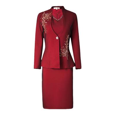 婚礼妈妈礼服小西装两件套连衣裙