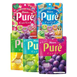 日本进口糖果零食多种水果软糖甘乐樱桃经典三口味冲绳菠萝晴王味