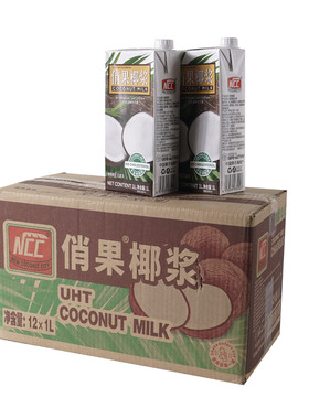 国产俏果椰浆一件浓缩巧果椰浆1L咖啡奶茶用冬天阴功整箱