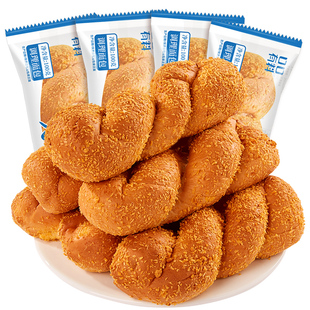 爆浆酸奶味大软麻花早餐面包整箱网红充饥解馋小零食品小吃美食