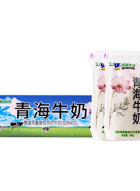 青藏牧场青海纯牛奶200g*16袋