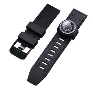 适用luminox鲁美诺斯表带8831 8830表带24mm硅胶指南针战术手表带