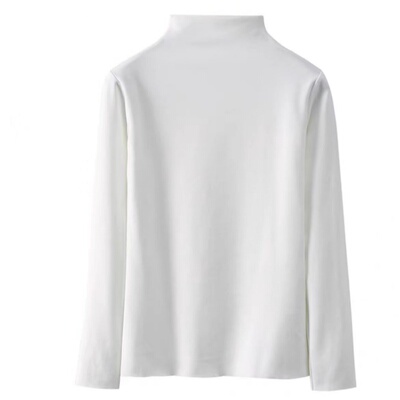 半高领双面德绒打底衫女