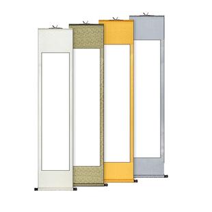 卷轴空白挂轴挂画宣纸横轴画轴字画书画专用作品纸创作纸半生半熟立轴国画毛笔字书法装裱仿古画卷横幅定制