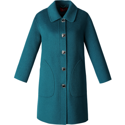 太嘉双面呢羊毛大衣长款毛呢外套