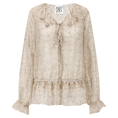 波西米亚风腰果花印花连衣裙