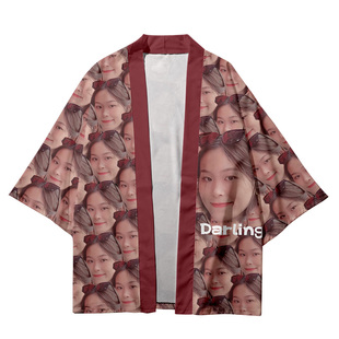 来图定制人脸头像图案照片文字羽织和服汉服道袍外套diy订制夏季