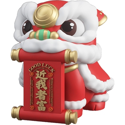 棕榈树舞狮招财摆件家居好物