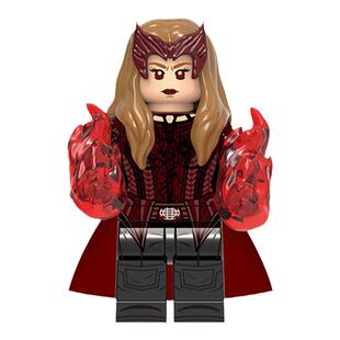 中国积木奇异博士捍卫者旺达绯红女巫莫度宇宙传送门拼插积木人仔