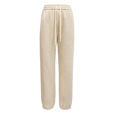 咖色复古韩系羊毛束脚卫裤