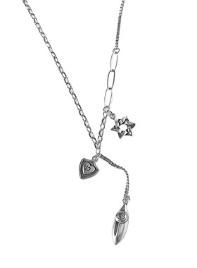 纯银六芒星时尚个性风韩版毛衣链