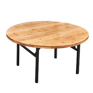 饭店圆桌酒店大圆桌酒席实木圆桌面餐厅餐桌折叠杉木圆桌家用简约