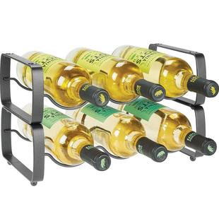 PTZER创意可叠加酒架家用红酒架展示欧式葡萄瓶架格铁艺金属置物