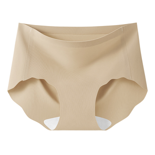都市丽人粉底液无痕隐形内裤女士抗菌不夹臀冰丝中腰女生三角短裤