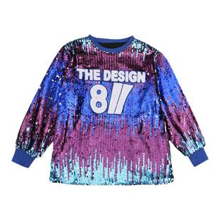 儿童啦啦队演出服男女童嘻哈街舞架子鼓潮服现代爵士舞蹈亮片服装