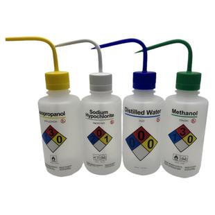 实验室标签塑料安全洗瓶500ml 乙醇洗瓶丙酮洗瓶甲醇洗瓶不含溶剂