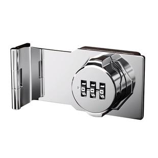 免打孔柜子锁防盗密码锁双开门插销锁家具锁抽屉锁木门门栓柜门锁