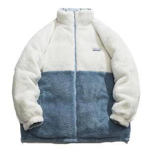 唐狮集团棉服外套男款冬季双面穿羊羔毛加绒棉衣棉袄2024新款