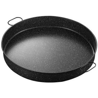 不锈钢麦饭石不粘盘圆形平底烤盘