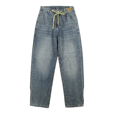 薄款夏季牛仔裤男复古锥形哈伦裤