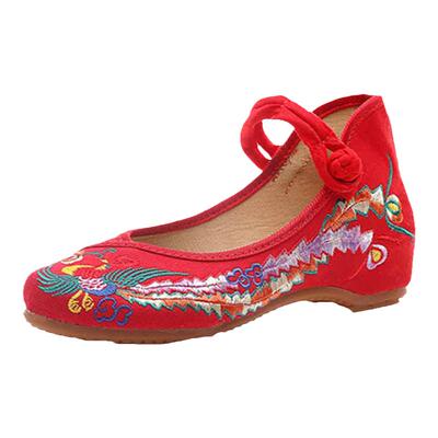 老北京绣花布鞋圆头民族风