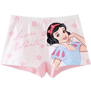 迪士尼女童内裤平角儿童短裤纯棉小孩宝宝小女孩四角裤头公主底裤