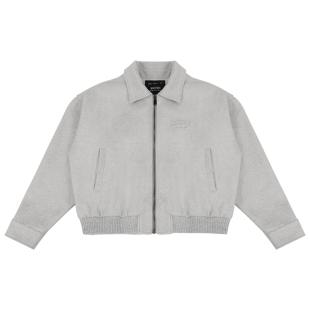 BLUESFLY美式毛呢夹克外套男冬短款大衣廓形翻领健身运动休闲潮牌