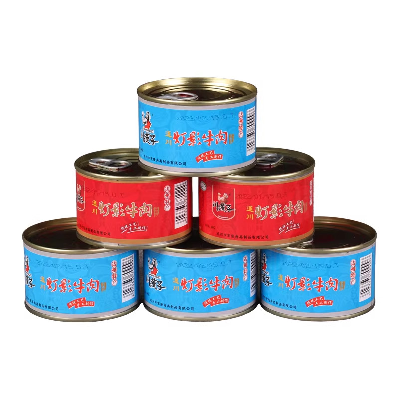 川汉子灯影牛肉60g*5罐头装牛肉类