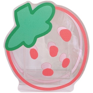 创意卡通学生桌面笔筒软萌熊兔多功能办公室文具化妆品透明收纳筒