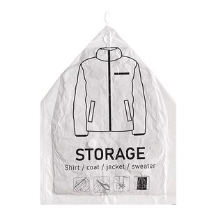 羽绒服真空抽空气压缩收纳袋挂式装衣服大衣专用袋子加厚衣柜神器