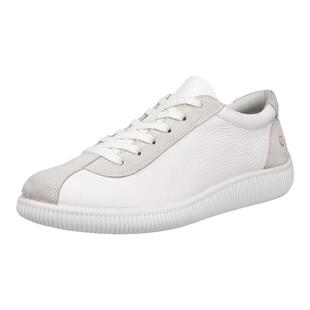 ECCO爱步女款简约休闲小白鞋真皮舒适系带板鞋德训鞋220253