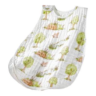 科巢婴儿睡袋纯棉纱布宝宝无袖背心新生儿童防踢被夏季薄款空调房