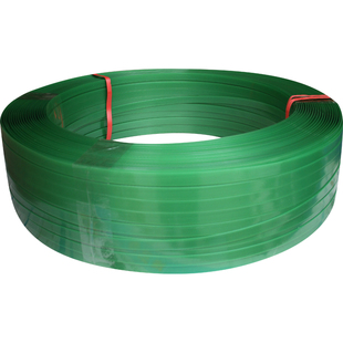 PET塑钢打包带1608绿色石材重型打包黑色钢塑捆扎带无纸芯重20kg