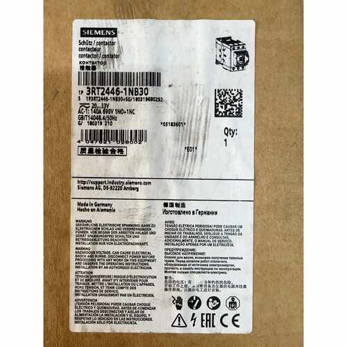 询价下单3RT2446-1NB30  接触器 可开发票