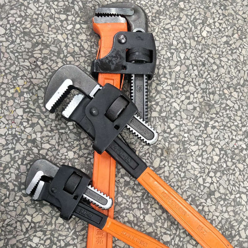 新工张家港天达管钳英式管子钳安装钳管道工具钳水管扳手圆管钳