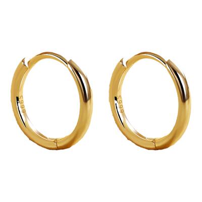 卡伦图18K金色通体纯银耳环