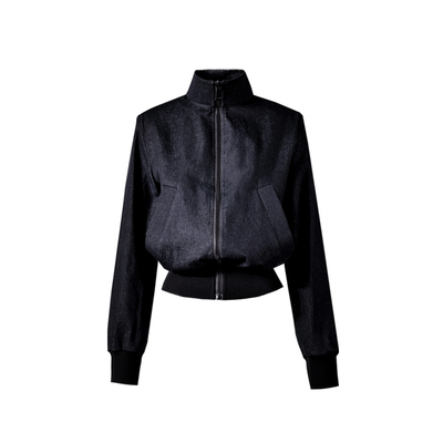 女绅士俏云曦蓝色牛仔夹克外套