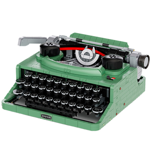 复古打字机适用乐高积木成年人高难度益智拼装玩具模型男女生孩子