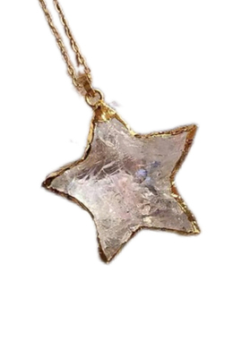 情绪舒缓白水晶原石项链天然吊坠