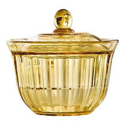 康宁玻璃碗带盖小炖盅燕窝甜品碗