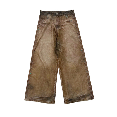 pacshop成衣染鼹鼠皮玉石工装裤