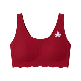 likeuu女童本命年内衣套装红色新年礼物少女文胸青少年儿童内裤