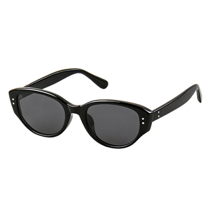 复古猫眼型近视墨镜女款可配有度数黑色框偏光带防紫外线太阳眼镜