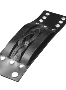 摇滚合金双层长尖铆钉黑朋克手链