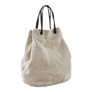 现货arts&science 亚麻休闲单肩手提水桶灯笼包 日本制