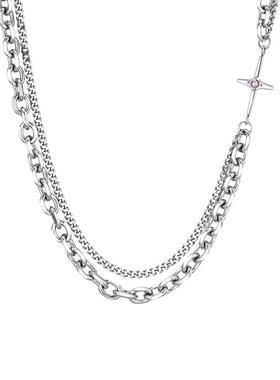 CCO冷淡风双层叠戴四芒星项链