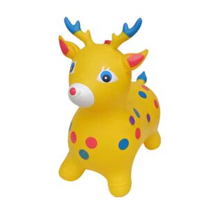 儿童坐骑马充气小马皮马玩具音乐跳跳马加大加厚跳跳鹿手柄羊角球