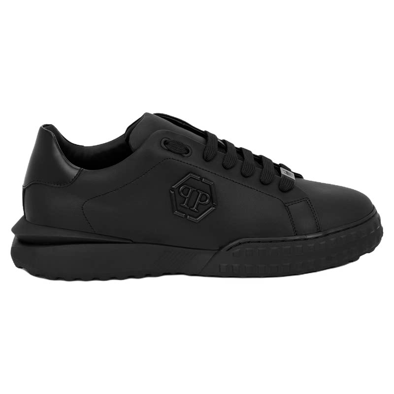 PHILIPP PLEIN PP六角标皮革休闲运动板鞋